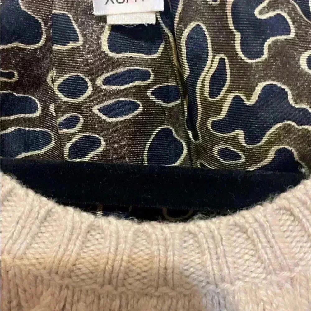 Tory Burch Beige Cashmere Blend Scoop Neck Sweater, Size XS